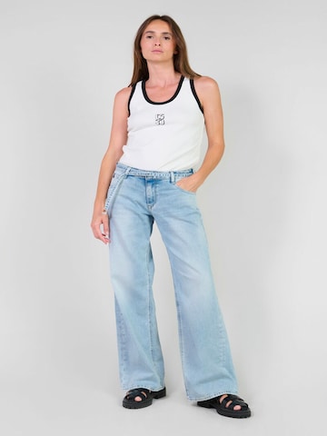 Wide Leg Jean 'Lauryn' Le Temps Des Cerises en bleu
