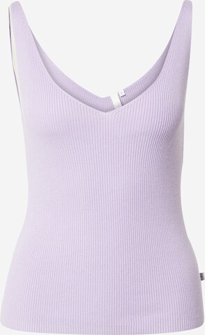 Top in maglia di QS in lilla: frontale