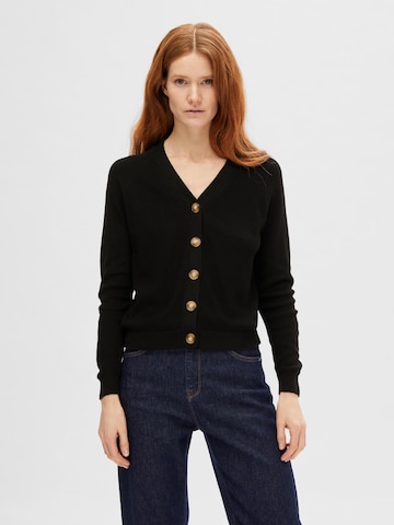 SELECTED FEMME Knit cardigan in Black: front