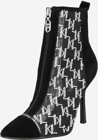 Bottines 'SARABANDE' Karl Lagerfeld en noir : devant