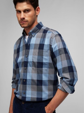 HECHTER PARIS Regular Fit Hemd in Blau
