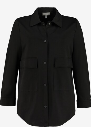 Ulla Popken Between-Season Jacket in Black: front