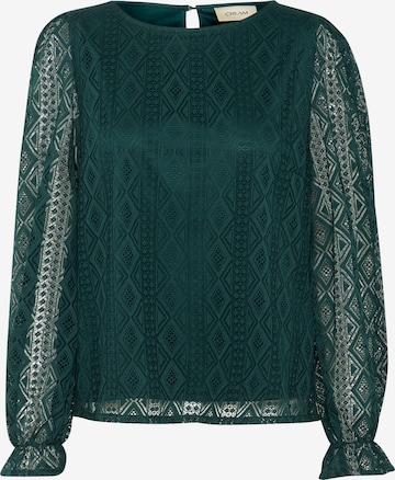Cream Blouse 'Valerie' in Groen: voorkant