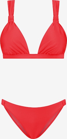 Shiwi Kolmio Bikini 'Kiki' värissä punainen: etupuoli