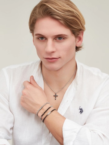 Bracelet 'Gerome' U.S. POLO ASSN. en noir : devant