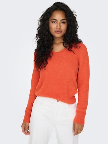 Pull-over 'Ella' ONLY en rouge : devant