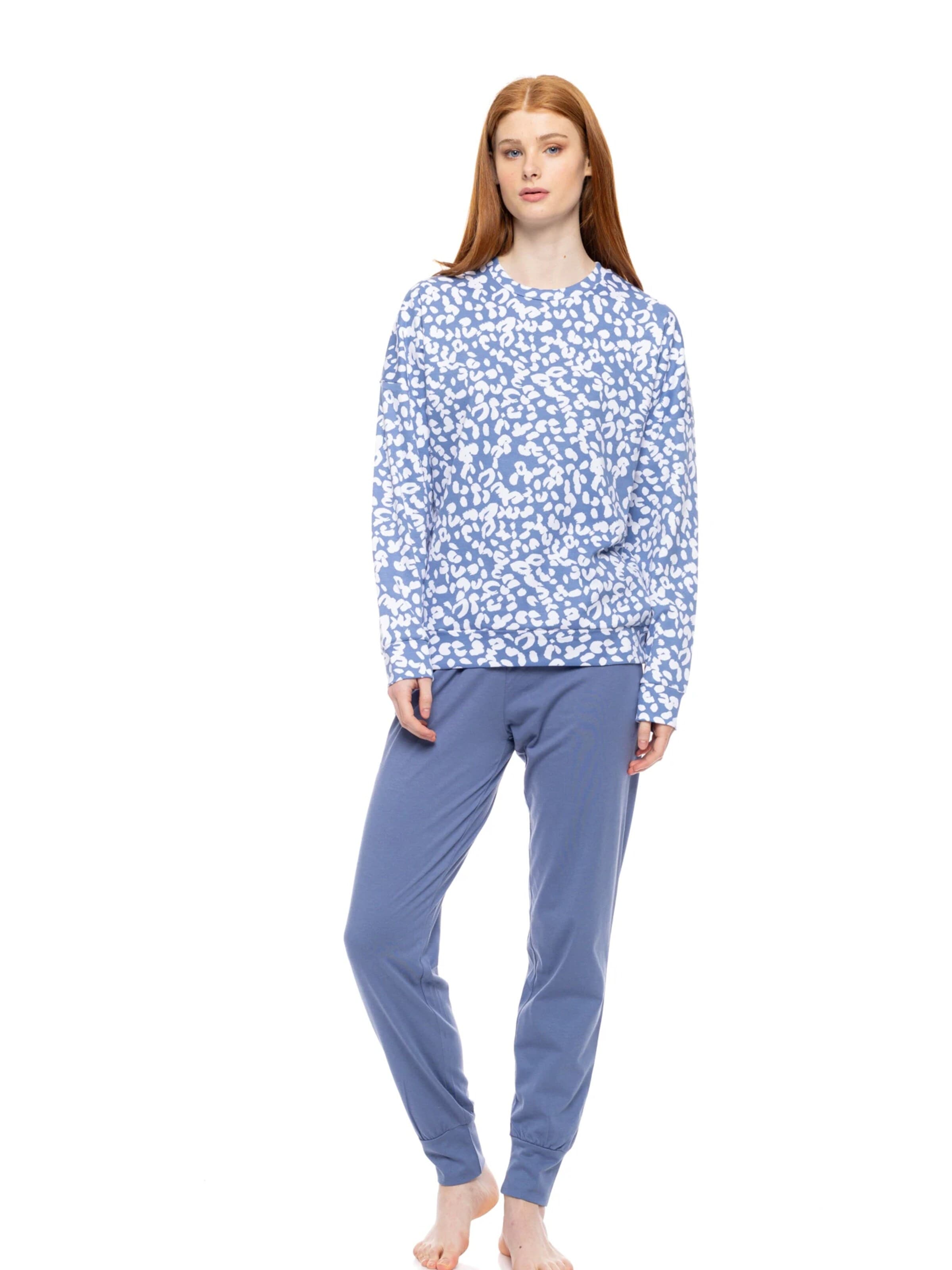Pink Label - Pijama en azul: frente