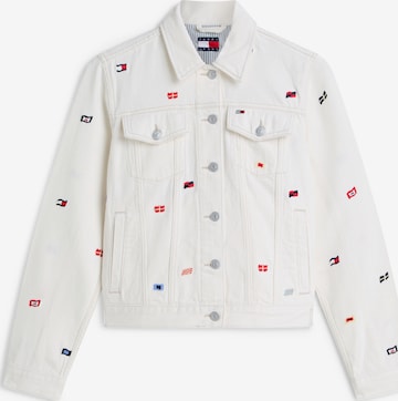 Tommy Jeans Välikausitakki värissä valkoinen: etupuoli