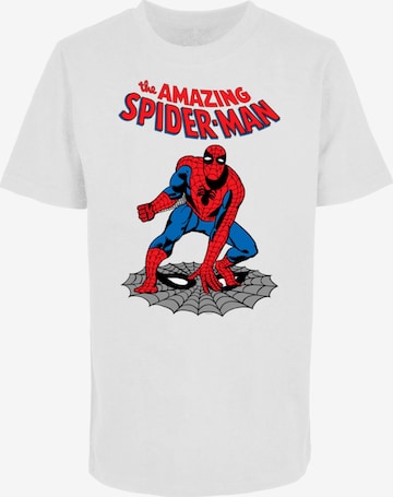 ABSOLUTE CULT Shirt 'Marvel Universe - The Amazing Spider-Man' in Wit: voorkant