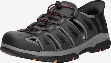 SKECHERS Sandalen 'Slip-Ins: Relaxed Fit' in Zwart: voorkant