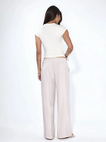 Wide leg Pantaloni di Hiccup in bianco