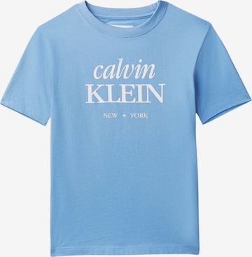 T-Shirt 'LOGO SS T-SHIRT' Calvin Klein Kids en bleu : devant