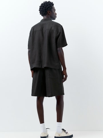 Pull&Bear Bő szár Nadrág - fekete