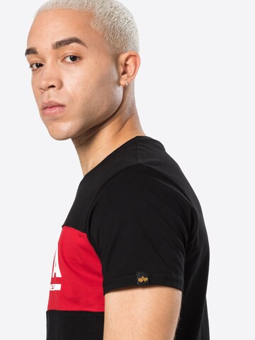 T-Shirt 'Inlay' ALPHA INDUSTRIES en noir