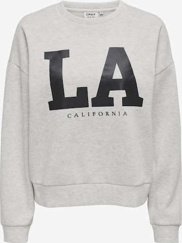 Sweat-shirt ONLY en gris : devant