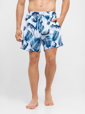TOOche Board Shorts in White: front