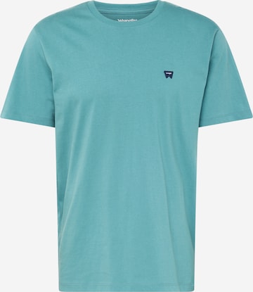 WRANGLER T-Shirt 'SIGN OFF' in Blau: predná strana