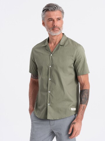 Ombre Comfort fit Button Up Shirt 'SHSS-0168' in Green