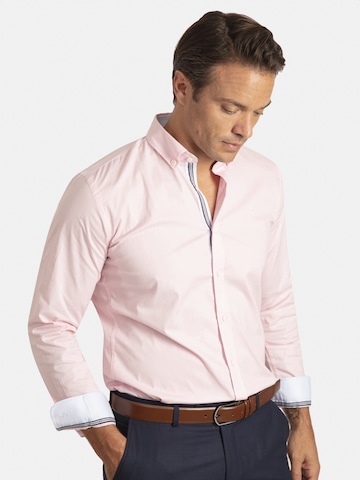 Sir Raymond Tailor Regular Fit Hemd 'Waterford' in Pink