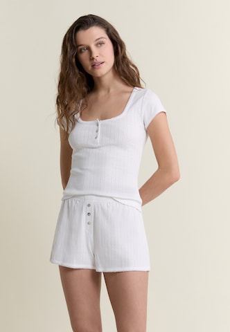 Chemise de nuit 'Katell' ETAM en blanc : devant