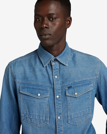 G-Star RAW Slim Fit Hemd in Blau