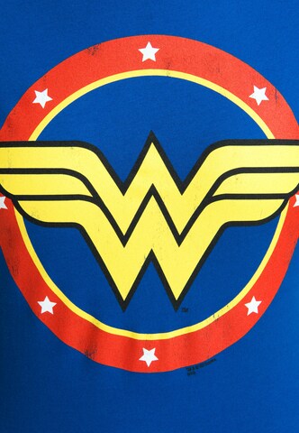 LOGOSHIRT T-Shirt 'Wonder Woman - Logo Circle' in Blau