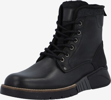 Bianco Lace-Up Boots 'Dirk' in Black: front