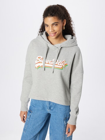 Sweat-shirt Superdry en gris : devant