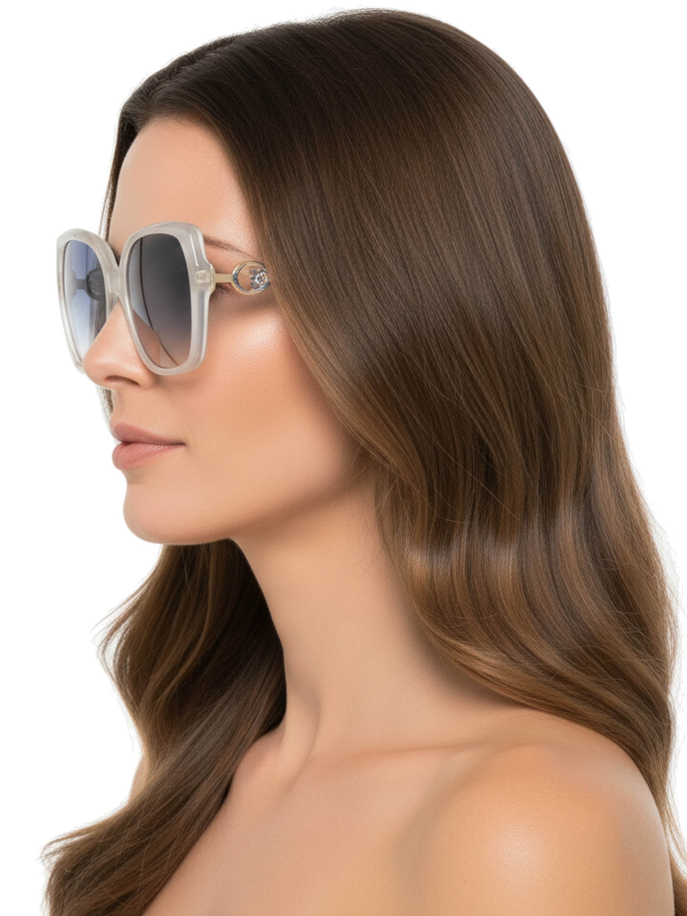 JIMMY CHOO Sonnenbrille in Weiß