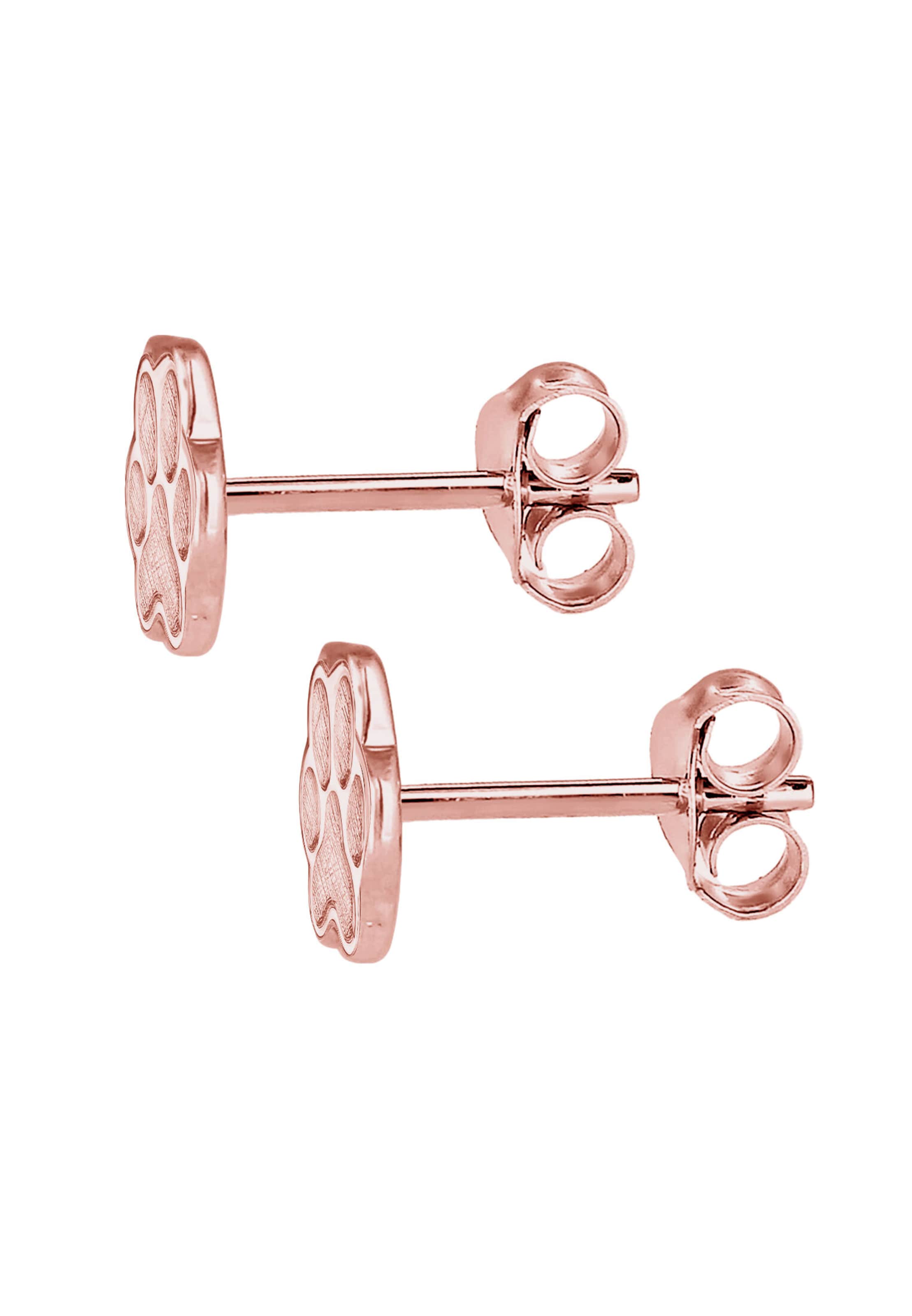 ELLI Ohrringe 'Pfote' in Pink