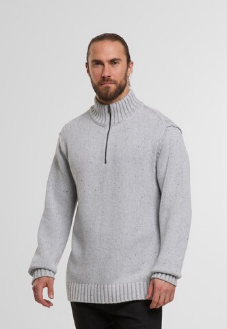 INDICODE JEANS Sweater 'Oscarlo' in Grey: front