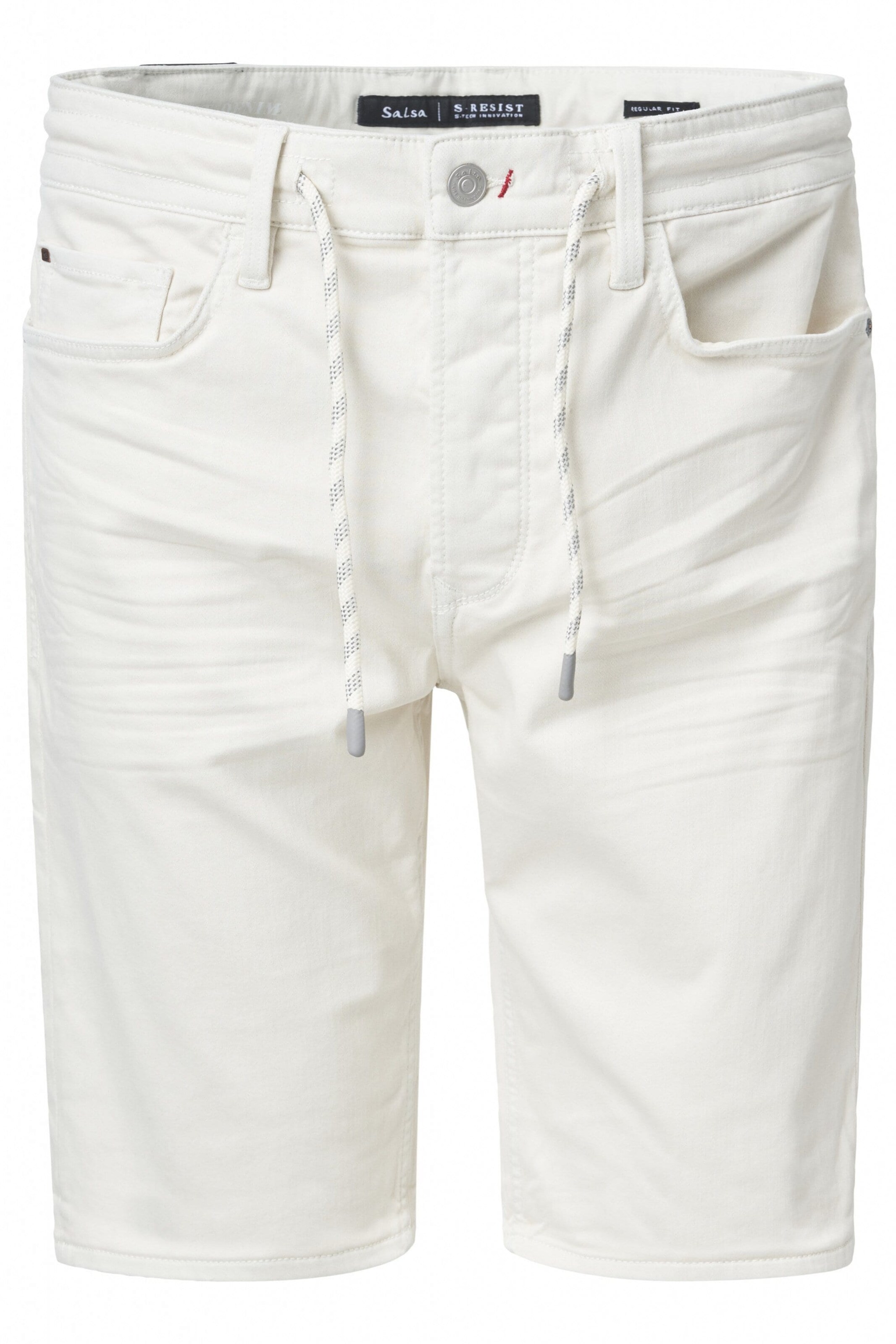 Salsa Jeans Regular Shorts in Weiß: Vorderseite