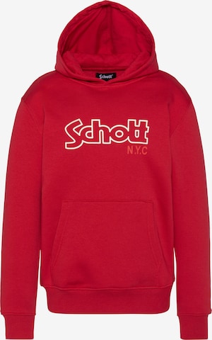 Schott NYC Sweatshirt in Red: front