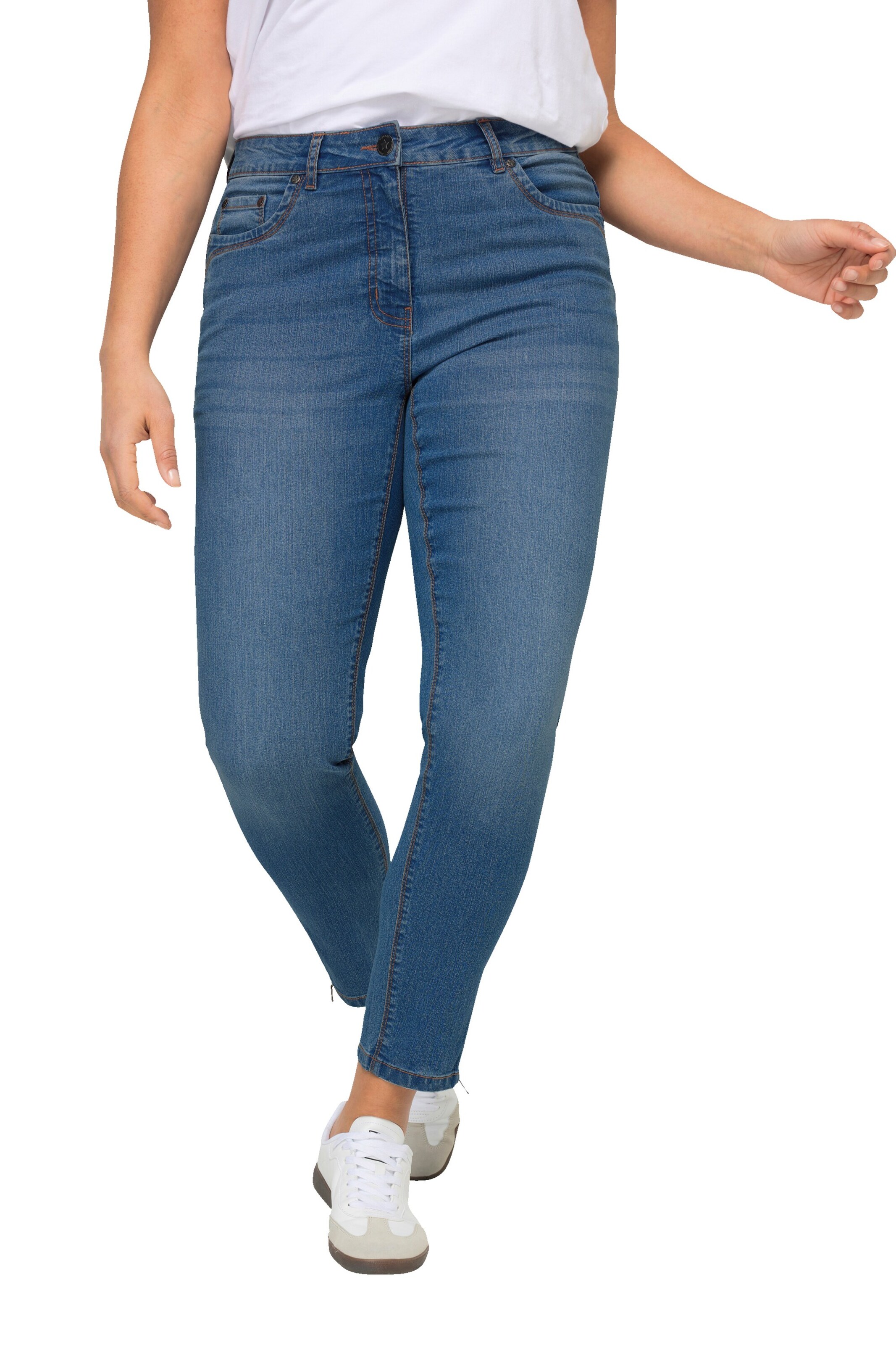 Angel of Style Slimfit Jeans in Blauw: voorkant