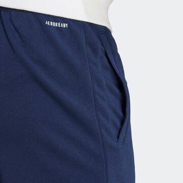 ADIDAS PERFORMANCE Tapered Workout Pants 'Club Teamwear Graphic ' in Blue