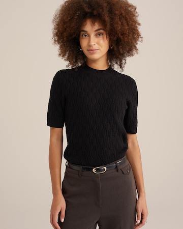 WE Fashion Sweater in Black: front