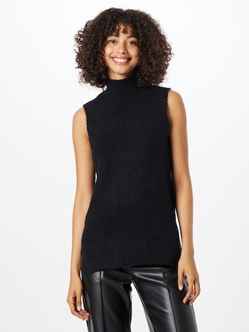 River Island Knitted Top in Black: front