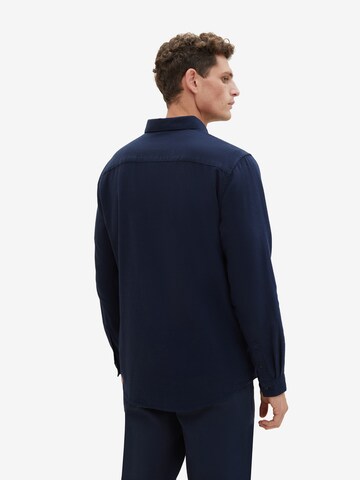 Coupe regular Chemise TOM TAILOR en bleu