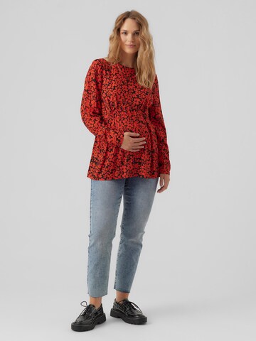 MAMALICIOUS Bluse 'NORA' in Rot