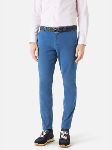 Boggi Milano Slimfit Kalhoty – modrá: přední strana