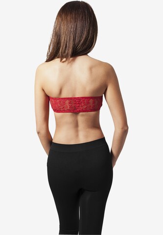 Urban Classics Bandeau Bra in Red