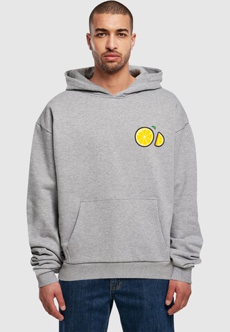 Merchcode Sweatshirt 'Lemon Party' in Grijs: voorkant