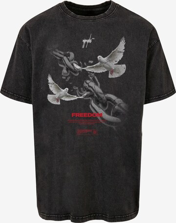 Maglietta 'Freedom ' di MJ Gonzales in nero: frontale
