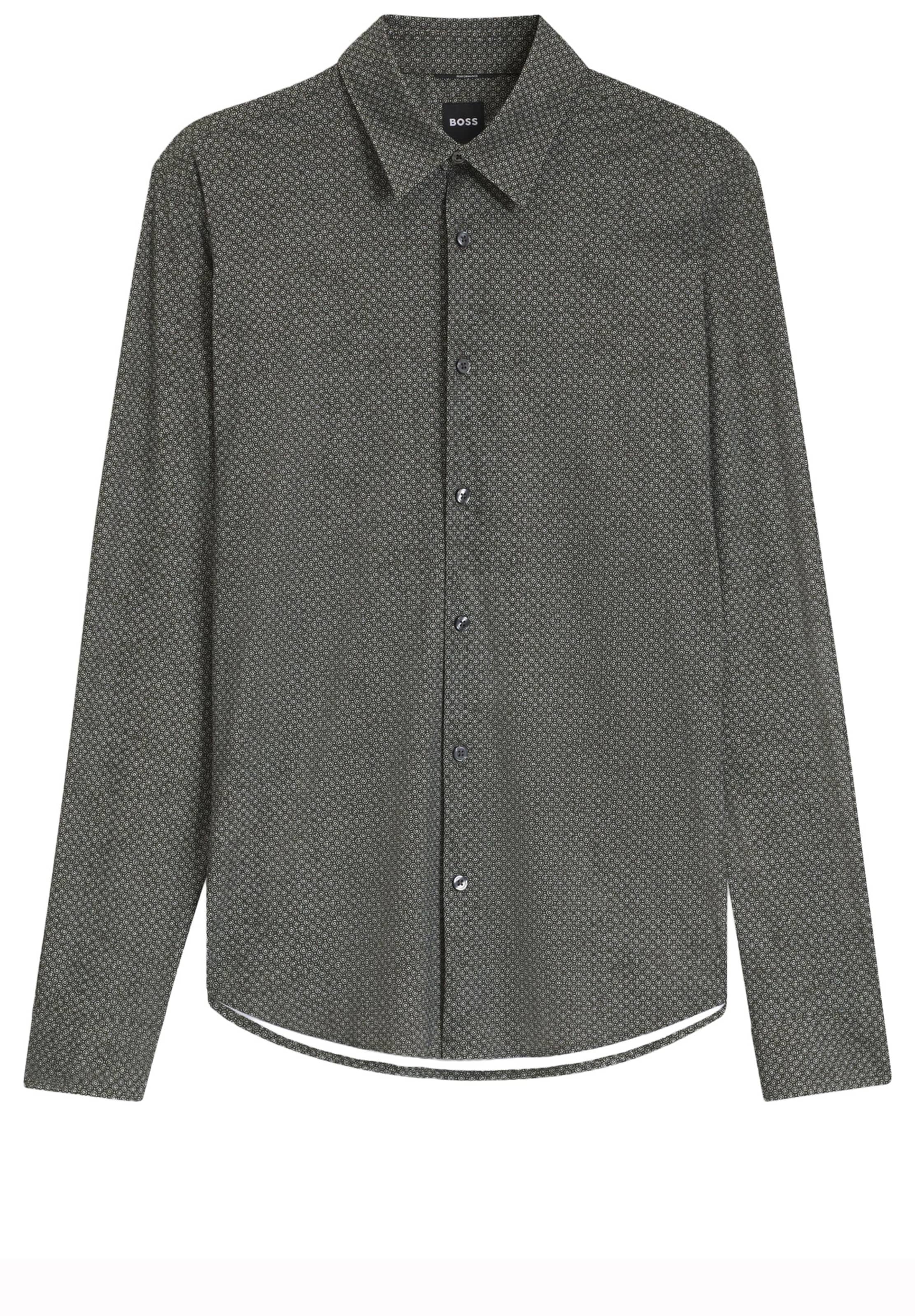 BOSS Slim Fit Hemd in Grün: Vorderseite