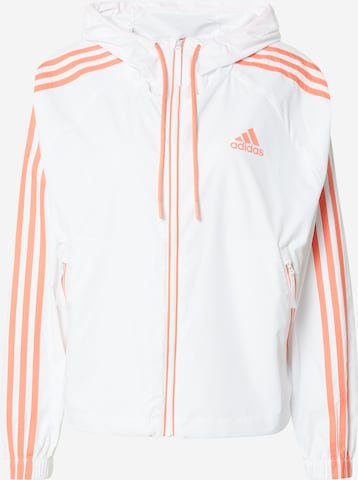 ADIDAS SPORTSWEAR Αθλητικό μπουφάν 'Bsc 3-Stripes Wind' σε λευκό: μπροστά