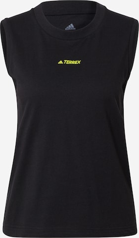 ADIDAS TERREX Skinny Sporttop in Zwart: voorkant