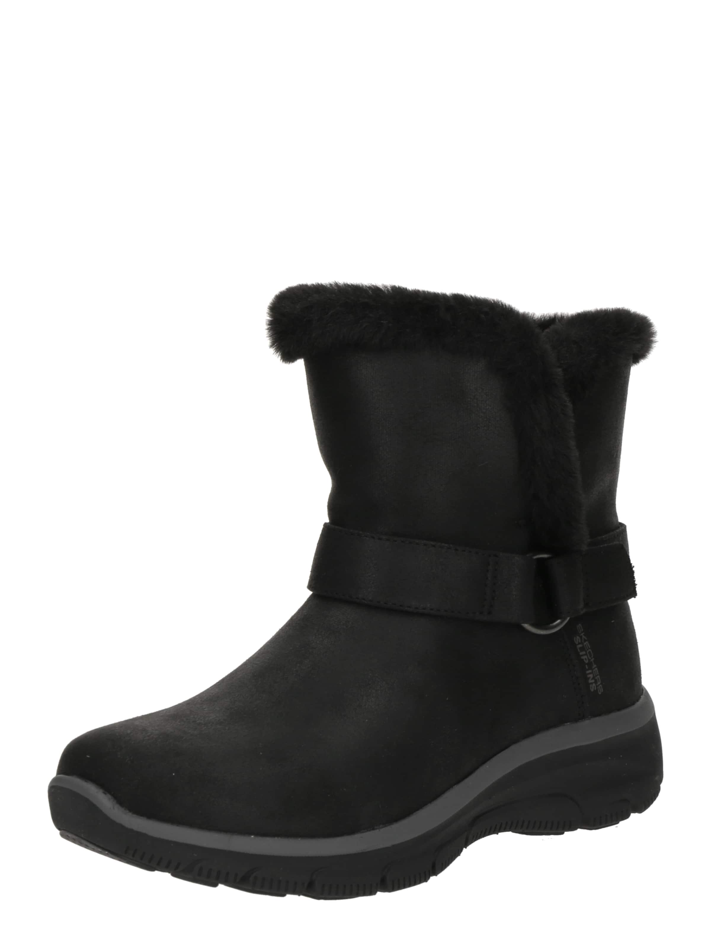 SKECHERS Snowboots 'Easy Going - Dreamers Move' in Zwart: voorkant