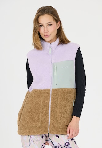 SLOPE Fleece-Weste 'Katau' in Lila: Vorderseite