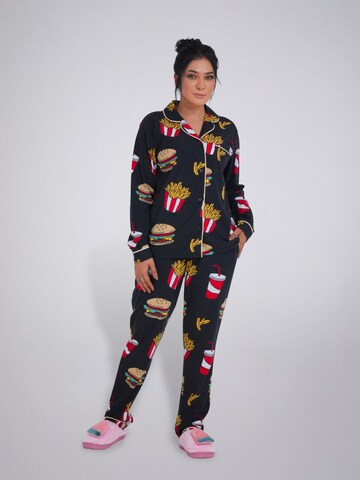LEAFLETIC Pyjama‌‌‌ in Schwarz