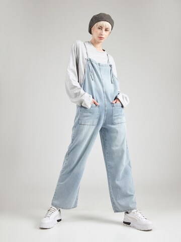Monki Loose fit Dungaree jeans in Blue: front